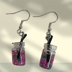 Grape handmade earrings